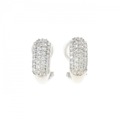 K18WG/PT パヴェ ダイヤモンド ピアス 1.00CT