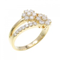 K18YG フラワー ダイヤモンド リング 0.60CT