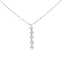 K18WG ダイヤモンド ネックレス 0.16CT