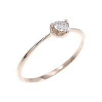 K10PG ソリティア ダイヤモンド リング 0.10CT