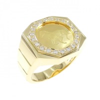 【新品】K18YG枠 ホース ダイヤモンド リング 0.25CT