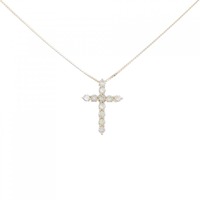 K18YG クロス ダイヤモンド ネックレス 0.50CT