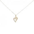 K18YG ハート ダイヤモンド ネックレス 0.20CT