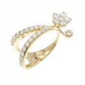 K18YG フラワー ダイヤモンド リング 0.60CT