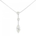 PT ダイヤモンド ネックレス 3.002CT VLY SI2 マーキスカット /0.511CT LY VS1 VG /0.305CT LY VS1 VG