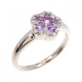 ポンテヴェキオ フラワー サファイヤ リング 0.32CT