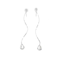 K18WG ダイヤモンド イヤリング