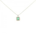 K18YG エメラルド ネックレス 0.12CT