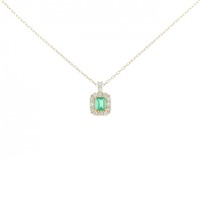 K18YG エメラルド ネックレス 0.12CT