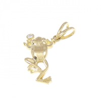 K18YG フロッグ ダイヤモンド ペンダント 0.025CT