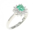 PT エメラルド リング 0.24CT