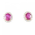 【リメイク】K18YG ルビー ピアス 2.67CT ビルマ産