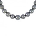 シルバークラスプ 黒蝶パール ネックレス 9.1-12mm
