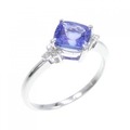 K18WG タンザナイト リング 1.00CT