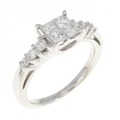 K18WG ダイヤモンド リング 0.50CT