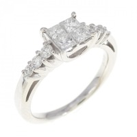 K18WG ダイヤモンド リング 0.50CT