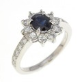 PT サファイヤ リング 0.67CT