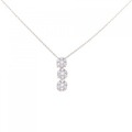 K18PG フラワー ダイヤモンド ネックレス 0.50CT