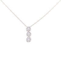 K18PG フラワー ダイヤモンド ネックレス 0.50CT
