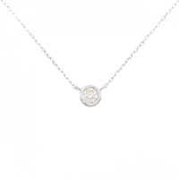 K18WG ソリティア ダイヤモンド ネックレス 0.20CT