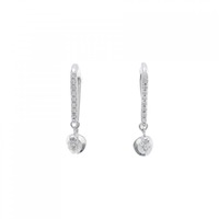 K18WG ダイヤモンド ピアス 0.286CT