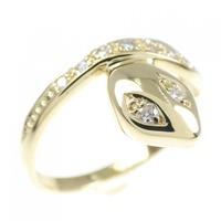 K18YG スネーク ダイヤモンド リング 0.13CT