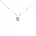 【新品】PT エメラルド ネックレス 0.15CT
