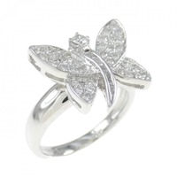 K18WG ダイヤモンド リング 0.35CT