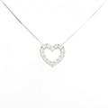 K18WG ハート ダイヤモンド ネックレス 0.50CT
