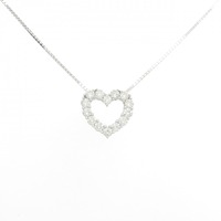 K18WG ハート ダイヤモンド ネックレス 0.50CT