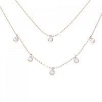K18PG ダイヤモンド ネックレス 0.30CT