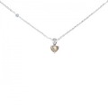 K18WG ハート ダイヤモンド ネックレス 0.40CT