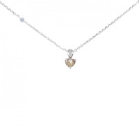 K18WG ハート ダイヤモンド ネックレス 0.40CT