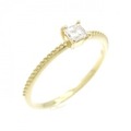 K18YG ソリティア ダイヤモンド リング 0.16CT