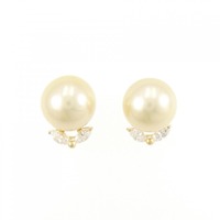 K18YG 白蝶パール ピアス 9.4mm