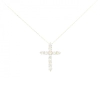 K18YG クロス ダイヤモンド ネックレス 0.50CT