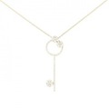 ポンテヴェキオ キー×フラワー ダイヤモンド ネックレス 0.61CT