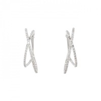 K18WG ダイヤモンド ピアス 1.00CT