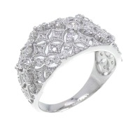 K18WG ダイヤモンド リング 0.75CT