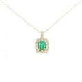 K18YG エメラルド ネックレス 0.38CT