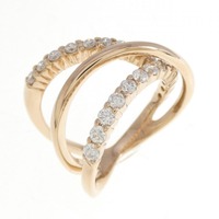 K18PG ダイヤモンド リング 0.76CT