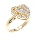 K18YG ハート ダイヤモンド リング 0.60CT