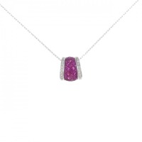 K14WG/K18WG ルビー ネックレス 3.05CT