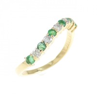 K18YG エメラルド リング 0.20CT