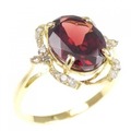 K18YG ガーネット リング 3.00CT