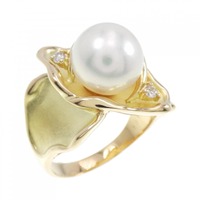 K18YG アコヤパール リング 8.9mm