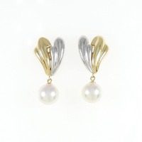 K18YG/PT アコヤパール ピアス 7mm