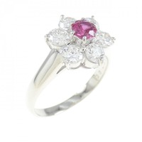 PT フラワー ルビー リング 0.25CT