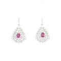 PT ルビー ピアス 0.59CT
