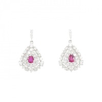 PT ルビー ピアス 0.59CT